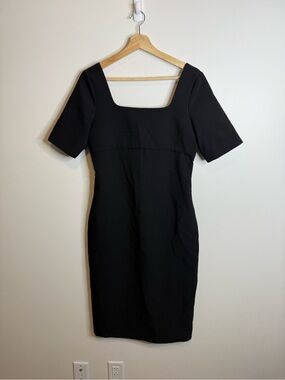 Cooper St Black Square-Neck Midi Dress Australia size 8